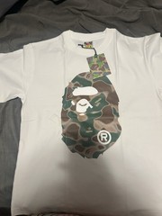 A Bathing Ape BAPE Black Ape Head Camo Logo Graphic Crew Neck T-Shirt Men’s M