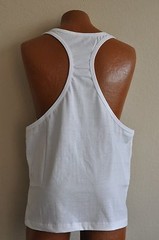 Pitbull Powerhouse Workout Gym Muscle Stringer Tank Top White / Black / Gold