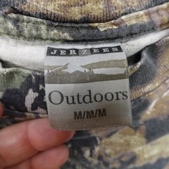 Vintage Jerzees Outdoors Shirt Mens Medium Brown Camo Mossy Oak Forest Floor