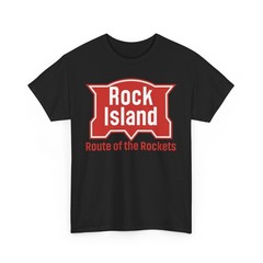 Rock Island Route of Rockets Vintage Railroad Logo T-Shirt