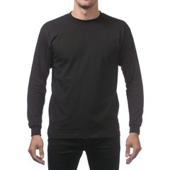 3 PACK PROCLUB MENS HEAVYWEIGHT LONG SLEEVE T SHIRTS PRO CLUB CASUAL COTTON TEE