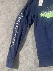 NWT Vineyard Vines Golf Putt Long-Sleeve Pocket Tee T-Shirt Blue Men’s Small NEW