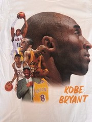 Kobe Bryant Lakers Tribute Graphic T Shirt Comfort Colors White Medium NBA MAMBA