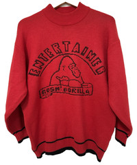 S/M Vtg 80s 90s Entertainer Gorilla 8-Bit Arcadecore Acid House Oversize Sweater