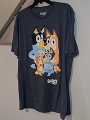 Fun Cartoon T Shirt~Bluey Bingo Bandit Chilli~Graphic Shirt~2XL