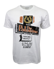 90s THE PALOMINO HOLLYWOOD VINTAGE WASH LOOK GRAPHIC WHITE T-SHIRT