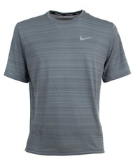 NIKE Miler Short Sleeve Running T-Shirt sz 2XL XX-Large Smoke Gray Reflective
