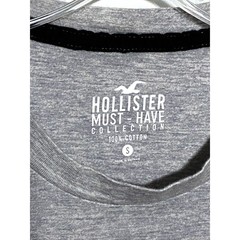 Hollister Must Have Collection Gray Shirt Logo Tape Color Block Striped Mens S