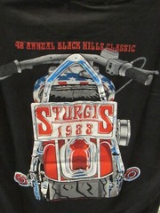 VINTAGE 1988 HARLEY STURGIS MOTORCYCLE sleveless T-SHIRT Adult XL USA Miller HOG