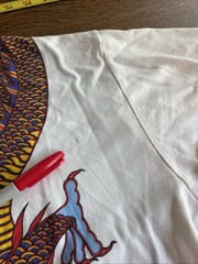 Lai See T-Shirt Hong Kong White XL Dragon Graphic T