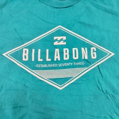 Billabong Casual Crew Neck Short Sleeve Graphic T Shirt Mens Size Large L Blue