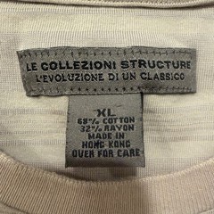 Structure Men’s T-Shirt Beige XL Cotton Rayon Jersey Short Sleeve Crew Neck