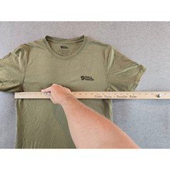 Fjallraven Tornetrask Tee Mens Small Green Graphic Back Mountain Logo T-Shirt