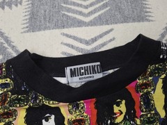 Vintage Michiko Koshino Pop Art Portrait All Over Print Long Sleeve Shirt Mens M