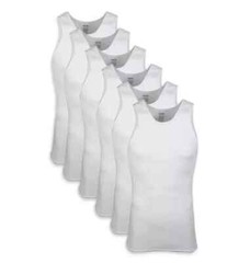 Gildan Men’s Crew Neck T-Shirts, 6 Pack, White Tees, 100% Cotton