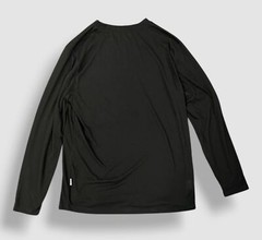 Perry Ellis Men’s Black Long-Sleeve Stretch Crewneck Shirt Top Size L