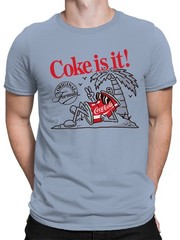 Officially Licensed Coca Cola Coke is It! Vintage Beach Vibes Men’s T-shirt