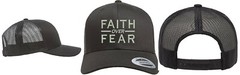 Yupoong Snapback Trucker Embroidered Hat FAITH OVER FEAR