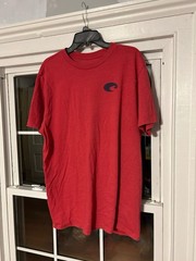 Costa Del Mar Red Fish Graphic Logo T-Shirt Men’s XL Crew Neck Short Sleeve