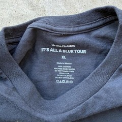 DRAKE It’s All A Blur Tour Peter Pan Black T-Shirt Merch CLB Drake 21 Savage XL
