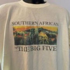 Southern Africa T-Shirt The Big Five Lion Tiger Rhino Elephant XL Safari ST12