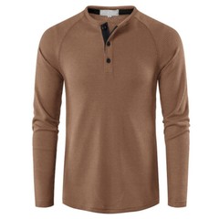 Zonbailon men’s T-shirt men’s Polo solid color bottomed shirt long sleeve