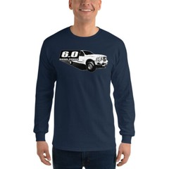 Power Stroke 6.0 Shirt, Mens Long Sleeve Diesel Truck T-Shirt
