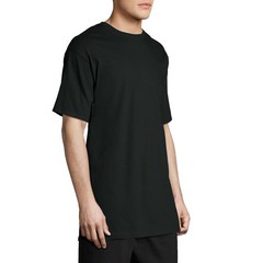 Hanes Size Men’s Beefy Short Sleeve Tee Value X-Large Tall, Black – 2 Pack