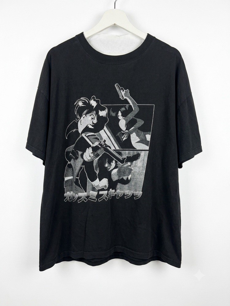 Vintage 90s Gunsmith Cats Anime Promo Fashion Victim T-Shirt Mens XL Black