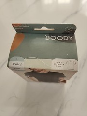 BOODY MEN’s CREW NECK T SHIRT WHITE Size L Ship From USA NEW