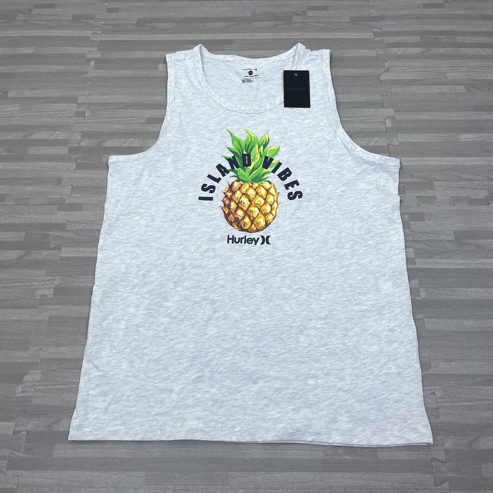 Hurley Pineapple Tropical Graphic Tank Top Island Vibes Mens Size M Medium $26