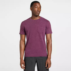 VRST Men’s Essential Pocket Tee, Dark Cranberry, L