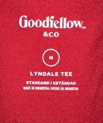 GoodFellow Lyndale Tee Mens Sz M Red Short Sleeve Crew Neck