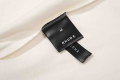 RHUDE Spring and summer Retro Slogan Letter Logo Men Women short sleeved T-shirt