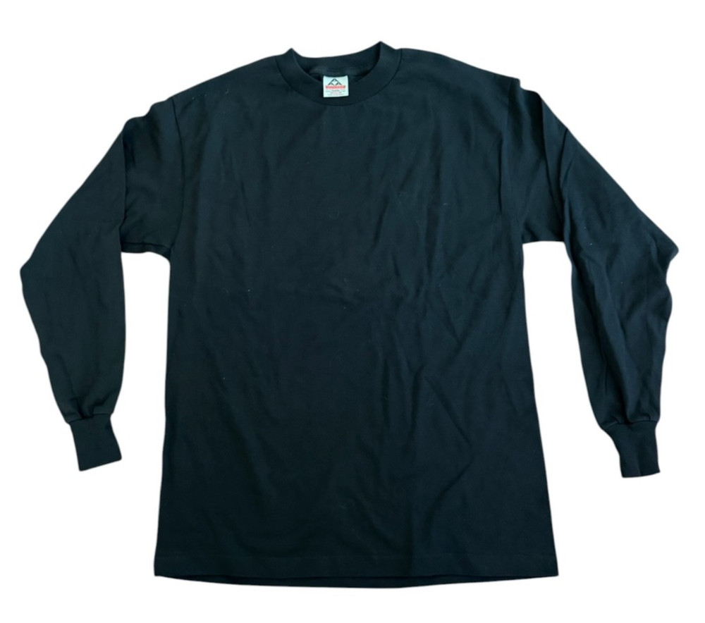 Alstyle AAA Heavyweight Long Sleeve Blank T-Shirt Black Men’s Medium NWOT