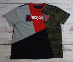 Eternity BC/AD Color Block Gray Camo Black Red Chest Logo T-Shirt Mens XL
