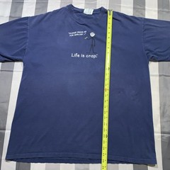 Vintage Y2K Life Is Crap Parody Joke Humor Shirt Size XL Blue