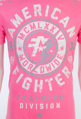 AMERICAN FIGHTER Men’s T-Shirt MADISON Athletic Biker GYM Pink MMA