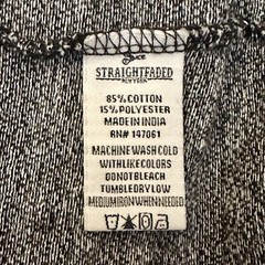 Straight Faded Men’s S Black/White Pattern Crew Neck Front Pocket S/S T-Shirt