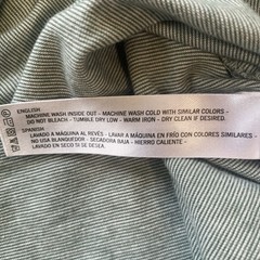 Denim & Flower Light Green White Stripe Contrasting Trim Beach Casual Men’s L