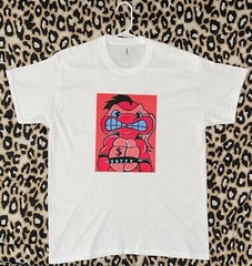 Kandykorn X Slimyburger – Black & White Ninja Turtle on Front, Cotton Retro TMNT