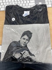 JUSTIN BIEBER GOLD FOIL MEN BLACK T SHIRT