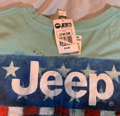 JEDCO Jeep T Shirt Size Small Seafoam Green Graphic Tee