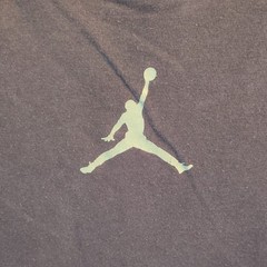 Jordan Jumpman Logo Blue Graphic Print Short Sleeve Crew Neck T-Shirt L Vintage