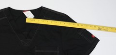 Dickies Scrub Top Mens Medium Black V Neck Stretch Pocket Work Shirt Tee