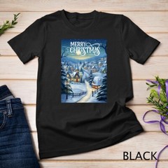Christmas Church in the Mountains A Peaceful Scene #3 Funny Unisex T-shirt