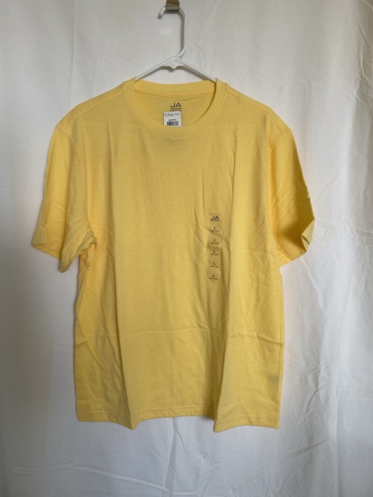 John Ashford Yellow T-Shirt: Short sleeve Polyester Size L ~ NWT ~ Easy Care