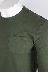 Roark Men’s Well Worn Midweight Pocket Tee Long Sleeve Shirt S Small Green