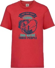 Fishing I Only Care Funny Humour Novelty T Shirt Various Colours And Sizes