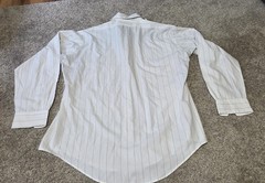 Vtg USPS Postal Service Striped Button Up Long Sleeve Flying Cross Union Made #1